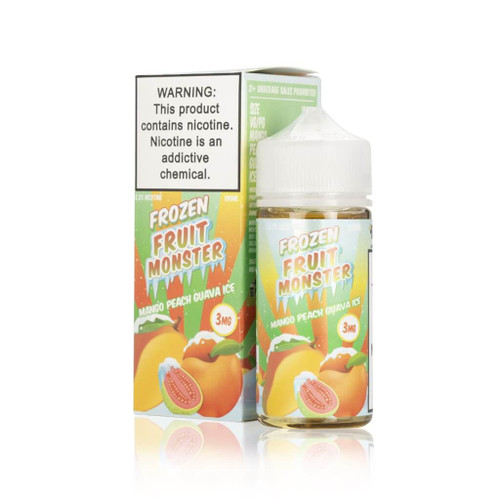 Mango Peach Guava Ice by Frozen Fruit Monster E Liquid background