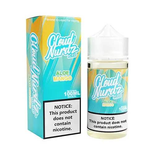 Cloud Nurdz Iced E-Liquid - Aloe Mango 100ml background