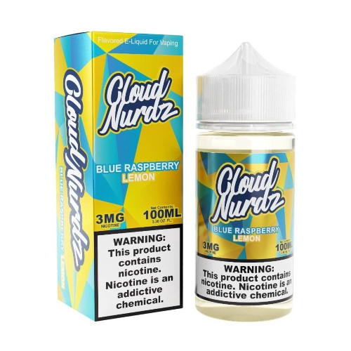 Cloud Nurdz E-Liquid - Blue Raspberry Lemon 100ml background