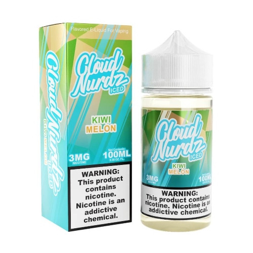 Cloud Nurdz Iced E-Liquid - Kiwi Melon 100ml background