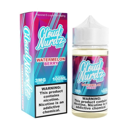 Cloud Nurdz Iced E-Liquid - Watermelon Berry 100ml background