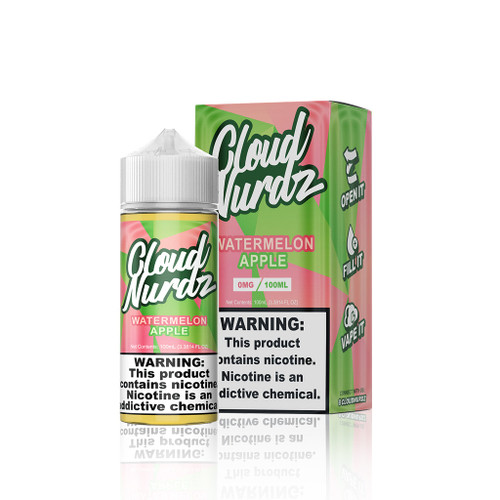 Cloud Nurdz E-Liquid - Watermelon Apple  - 100ml background