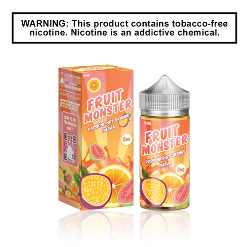 Fruit Monster Nicotine E-Liquid - Passionfruit Orange Guava - 100ml background