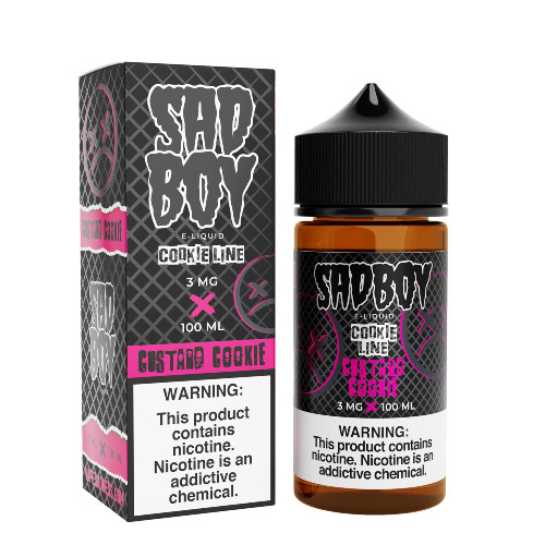 Sad Boy Custard Cookie 100ml E-liquid background